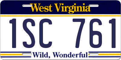 WV license plate 1SC761