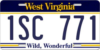 WV license plate 1SC771