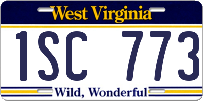 WV license plate 1SC773