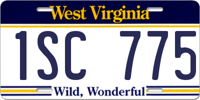 WV license plate 1SC775