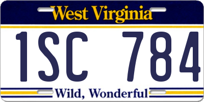 WV license plate 1SC784
