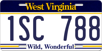 WV license plate 1SC788