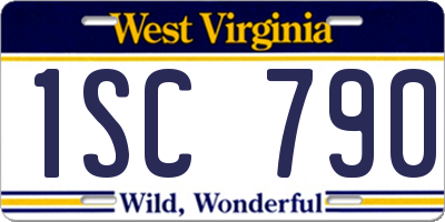 WV license plate 1SC790