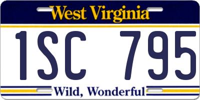 WV license plate 1SC795
