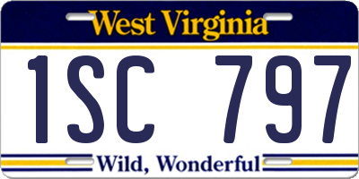 WV license plate 1SC797