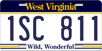 WV license plate 1SC811