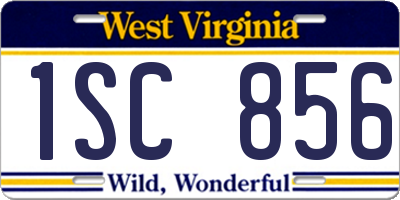 WV license plate 1SC856