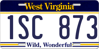 WV license plate 1SC873