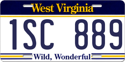 WV license plate 1SC889