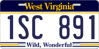 WV license plate 1SC891
