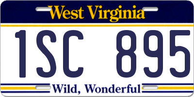 WV license plate 1SC895