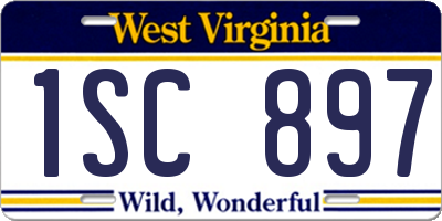 WV license plate 1SC897