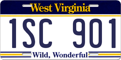 WV license plate 1SC901