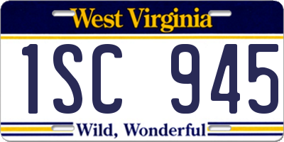 WV license plate 1SC945