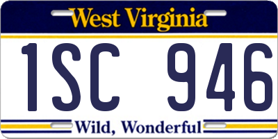 WV license plate 1SC946