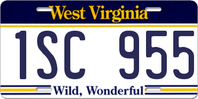 WV license plate 1SC955