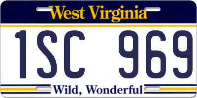 WV license plate 1SC969