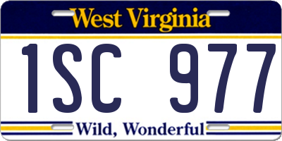 WV license plate 1SC977