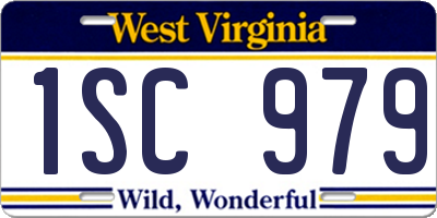 WV license plate 1SC979