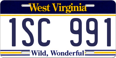 WV license plate 1SC991
