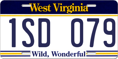WV license plate 1SD079
