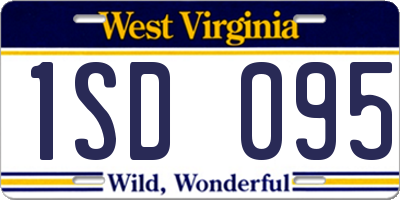 WV license plate 1SD095