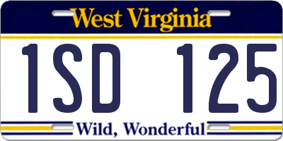 WV license plate 1SD125