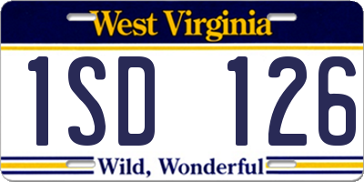 WV license plate 1SD126