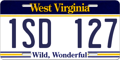 WV license plate 1SD127