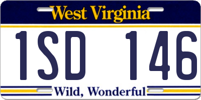 WV license plate 1SD146