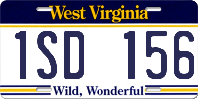 WV license plate 1SD156