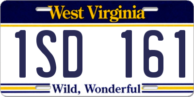 WV license plate 1SD161