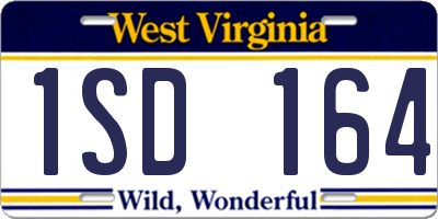WV license plate 1SD164