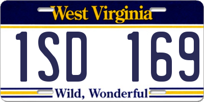 WV license plate 1SD169