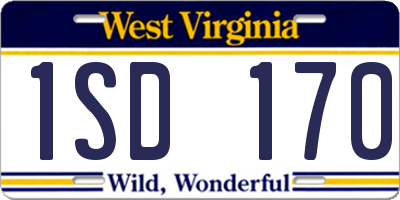 WV license plate 1SD170