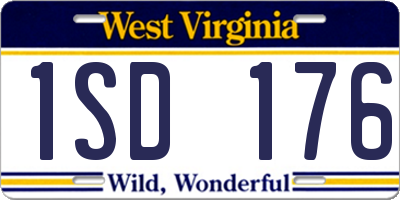WV license plate 1SD176