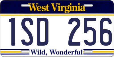 WV license plate 1SD256