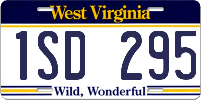 WV license plate 1SD295
