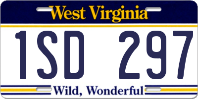 WV license plate 1SD297