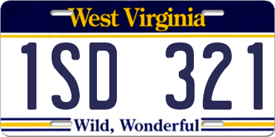 WV license plate 1SD321