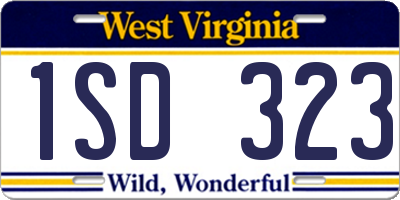 WV license plate 1SD323