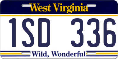WV license plate 1SD336