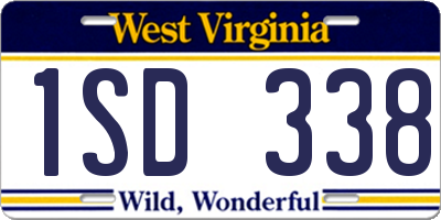 WV license plate 1SD338