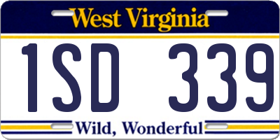 WV license plate 1SD339
