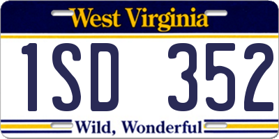 WV license plate 1SD352