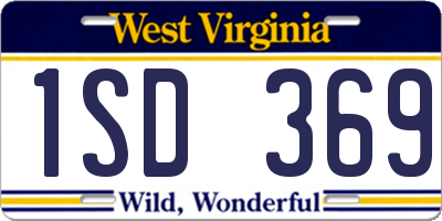 WV license plate 1SD369