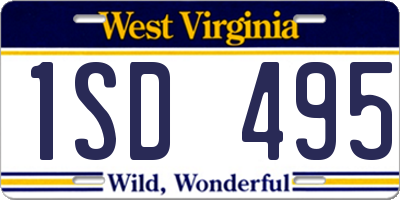 WV license plate 1SD495