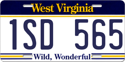 WV license plate 1SD565