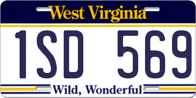 WV license plate 1SD569