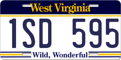 WV license plate 1SD595